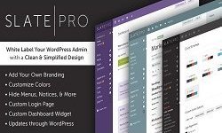 Slate Pro - WordPress White Label Admin Theme