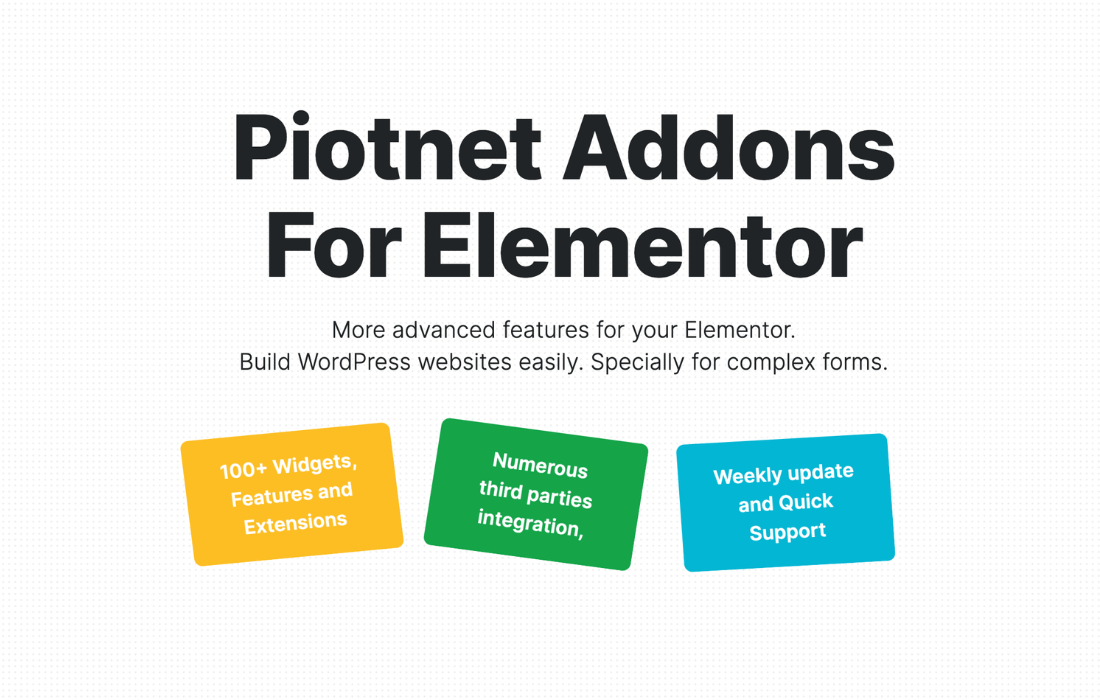 Piotnet Addons For Elementor Pro